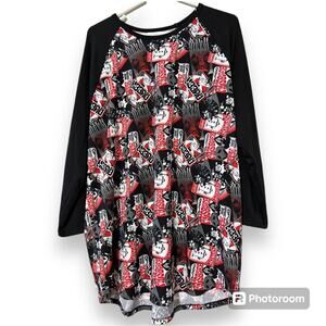 LuLaRoe women’s size 3XL randy poisoned apple queen of hearts spade hearts black
